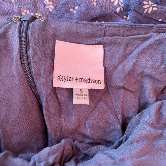 Skylar + Madison Blue White Floral Mini Dress Size Small - Picture 3 of 3